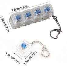 1个减压键盘键帽挂件 - 多色可选，带扣环，适用于机械键盘 - 完美的 情人节礼物和时尚配饰