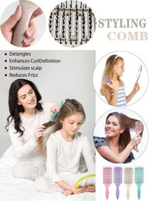 Escova Definidora de Cachos para Cabelos Cacheados, Escova de Penteado e Desembaraço, Escova de Volume de Levantamento de Pontas para Cabelo Molhado, Separa e Define os Cachos Sem Frizz, Escova para Cabelos Cacheados e Ondulados, Pente de Penteado Anti-Quebra, Ferramenta para Cabelos Cacheados para Mulheres, De Volta às Aulas, Essenciais de Viagem e Férias, Acessórios de Cabelo para Mulheres