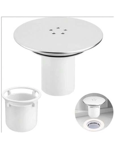 1pc Shower Drain Cover, Replacement Shower Drain Stopper, Shower Drain Plug, Anti-Odor Anti-Clogging Floor Drain, Made Of PP Material