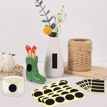 120pcs Match Striker Papers With Adhesive, 60 Round And 60 Rectangle Match Striker Stickers Match Striker Paper Sheets For Match Rack Cymbal Paper Replacement(Black),Adhesive DIY Candle Striker Paper Stickers, Rectangle Adhesive Striker Paper Stickers