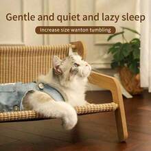 APPKER 1pc Large Cat Claw Bed - Durable Linen Casual Chair With Adjustable Straps, Pre-Installed For Medium Dogs And Indoor Cats, Relaxing Furniture For Climbing, Resting And Playing, Cat Bed, Claw Care Tool