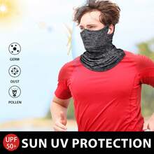 Summer Lightweight Breathable Waterproof Windproof UV Protection Adjustable Drawstring Neck Gaiter Face Mask Scarf, Perfect Holiday Gift For Family Friends Elders - Multicolor-6 pack - 查看 3