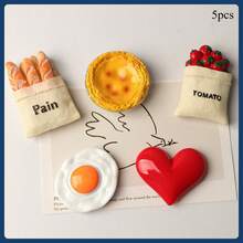 1pc/4pcs/5pcs/5pcs-Style 1/6pcs/7pcs/7pcs-Style 1/8pcs/8pcs-Style 1/9pcs/9pcs-Style 1/10pcs/10pcs-1/11pcs/12pcs/13pcs 3D Realistic Food Magnetic Stickers, Delicious Food Themed Stickers, Creative Fridge Magnets, Decorative Accents For Office, Kitchen, Whiteboard, Storage Cabinet, Dishwasher, Home Decor, Gifts For Friends And Family, Valentine's Day - 彩色 - 查看 16