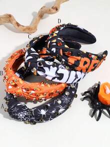 1 Băng đô Halloween hình nhện đính đá giả ngọc trai giả thời trang dành cho nữ, thích hợp để đeo hàng ngày, băng đô, vòng tóc, phụ kiện tóc, phụ kiện lễ hội - Nhiều màu - Xem 6