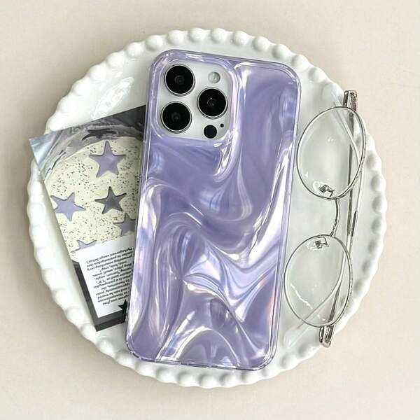 High End Satin Pattern Irregular Pattern Protective Phone Case Compatible With Apple 16 Promax/13/13 Pro/13 Pro Max/14 Pro Ma Anti-Fall Full Coverage Case