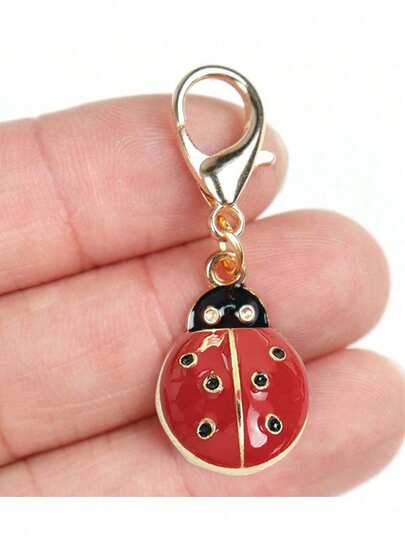 1/5/10pcs Cute Ladybug Keychain, Enamel Lobster Clasp Key Chain, Bag Accessories, Unique Birthday/Graduation Gift For Friends School Cartoon Car Accessories Goth Y2k Bag Charms Car Accessories Teacher Sister Gift Ideas