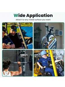 1个适用于健身房和高尔夫球车的磁性手机支架 - 360°旋转，重型磁铁底座（适用于铁质表面）。易于安装（不防水）。兼容4.7-6.5英寸手机 - 非常适合锻炼和自拍，兼容和安卓手机，是生日、家人、朋友的礼物，车载配件，车载手机支架 - 彩色 - 查看 6