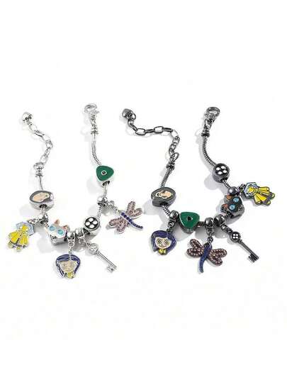 Minimalist Cute Cartoon Pattern Personalized Bracelet, Unique Design Niche Exquisite Commuter Accessory