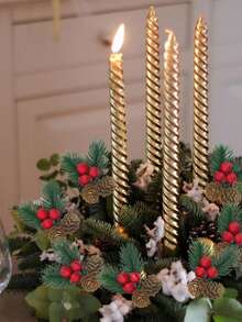 Christmas Floral Picks, Artificial Christmas Picks , Pine Cone Holly Berry Stems For Crafts, Artificial Christmas Picks And Sprays, Red Berry Branches Greenery For Christmas Home Decor, Garland, Wreath ,Christmas Decorations Room Decor