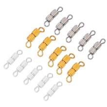 20 piezas de broche de rosca con textura de cobre con 9 anillos, accesorios DIY para pulseras y collares