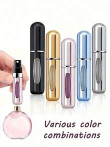 5/3/1 件 5ML 香水可填充瓶、可填充香水雾化瓶、香水旅行喷雾装瓶机、迷你便携式液体容器、旅行必需品、海滩旅行收纳袋、暑假返校、女士香水、香水分装瓶、家居装饰