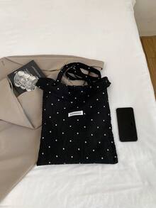 Casual Bag Fairy Stylish Polka Dot Women's Tote Bag 2025 Summer New Fresh Single-Shoulder Women's Bag With Relaxed Sense Large Capacity Ruffled Casual Commuting Tote Bag - Multicolor - View 8