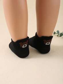 10 双糖果色可爱熊提花防滑高跟幼儿袜（适合男婴） - 适合四季日常穿着的小男孩休闲袜 - 彩色 - 查看 3