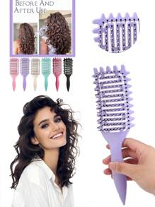 Escova Definidora de Cachos para Cabelos Cacheados, Escova de Penteado e Desembaraço, Escova de Volume de Levantamento de Pontas para Cabelo Molhado, Separa e Define os Cachos Sem Frizz, Escova para Cabelos Cacheados e Ondulados, Pente de Penteado Anti-Quebra, Ferramenta para Cabelos Cacheados para Mulheres, De Volta às Aulas, Essenciais de Viagem e Férias, Acessórios de Cabelo para Mulheres