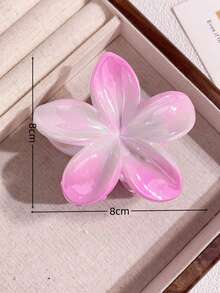 1个/3个/6个 花卉印花波西米亚风ABS塑料（ABS树脂）2025新款热销电镀雏菊发夹，适合返校、度假、旅行、派对、生日、办公室、海滩等场合，时尚爪夹冬季发饰时尚发爪