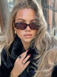 Classic Oval Sunglasses Women Men New Thick Frame Party Sunglasses Hip Hop Cool Luxury Designer Brand Eyeglasses UV400 Eyewear - Multicolor - View 9