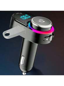 1 pieza Reproductor de MP3 para coche con cargador de teléfono | Bluetooth 5.3 | Manos libres | Transmisor FM para música y navegación | Cargador rápido para coche - Negro - Ver 7