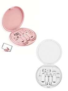 1Pc Multifunctional Data Cable Kit With Charging Storage Box, 60W Fast Charging, Can Be Used As A Mobile Phone Model Holder Simple Portable Charging Cable Adapter Kit, USB Lightning Adapter Adapter Kit College Dorm Essentials Travel Essentials Travel Accessories Travel Must Haves Beach Vacation Summer Holiday School Accessories Back To School Supplies Stuff - Multicolor - View 16