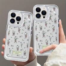 Funda para teléfono Este es un nuevo y elegante espacio transparente hecho de material suave de TPU, adecuado para 16 Pro, 16 Plus, 16 Pro, 16 y 15, 14, 13, 12, 11. Cuenta con un orificio para lente preciso y está diseñado para ser resistente a golpes y caídas. - transparente - Ver 3
