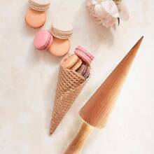 Pizzelle Roller Molds Waffle And Krumkake Cone Shaper 8.6 Inch Wooden Pastry I Cream Cone Molds For DIY Tools Dessert Cooking