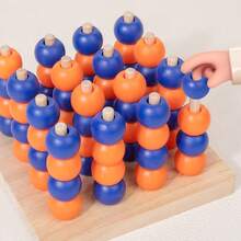 New Product Launched: Four Son Chess 3D Board Game, Children's Chess Intelligence Game, Puzzle Parent Child Love, Logic Thinking Puzzle Toy, Children's Early Education Puzzle Parent Child Interaction, Four Son Chess Table Game, Chess Toy - Multicolor - View 4