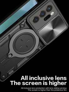 Jiashang+清潔布+支架新款手機殼，360度旋轉指環座+重型防摔殼兼容蘋果11/12/13/14/15 Pro Max，三星S22/23/24+UA04/A05/A14/A15/A24/A25/A34/A54S/Transsion/Moto/Xiaomi/OPPO/VIVO/Redmi Note 13c+ HONOR X7/X8/X9B，TPU材料全套電話保護殼/ Pixel 6/7/8/9專業版A - 黑色 - 查看 7