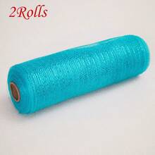 1/2 Rolls Deco Mesh Ribbon - 10inch X 30 Feet Each Roll Metallic Foil Mesh Ribbon For Wedding, Birthday,Halloween, Thanksgiving, Christmas, New Year DIY Gift Decorationand Home Decorating