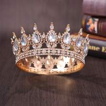 1 Peça Coroa para Mulheres com Cristais e Strass - Acessórios de Cabelo para Casamento, Presentes para Noiva e Dama de Honra - Fascinator, Acessórios de Fantasia para Halloween e Acessórios Essenciais para Festivais/Feriados de Aniversário
