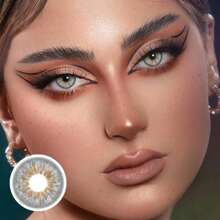 1 Pair Of Multi-Colored Contact Lenses For Eye Makeup To Enlarge The Eyes, Once A Year, 14.5mm Diameter, 42% Water Content, Long-Lasting And Comfortable Wearing, Suitable For Daily Dates, Summer Festivals, Parties, Events And Celebrations Cosmetic Role-Play - Yearly Disposable - View 7