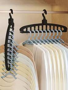 1pc Multi-Function 11-Hole Thickened Clothes Hanger Space-Saving Spiral Drying Rack Organizer For Home Bedroom Dorm Apartment Laundry Room Storage Solution Portable Wardrobe Hanger Stand Display Rack - Multicolor - View 11