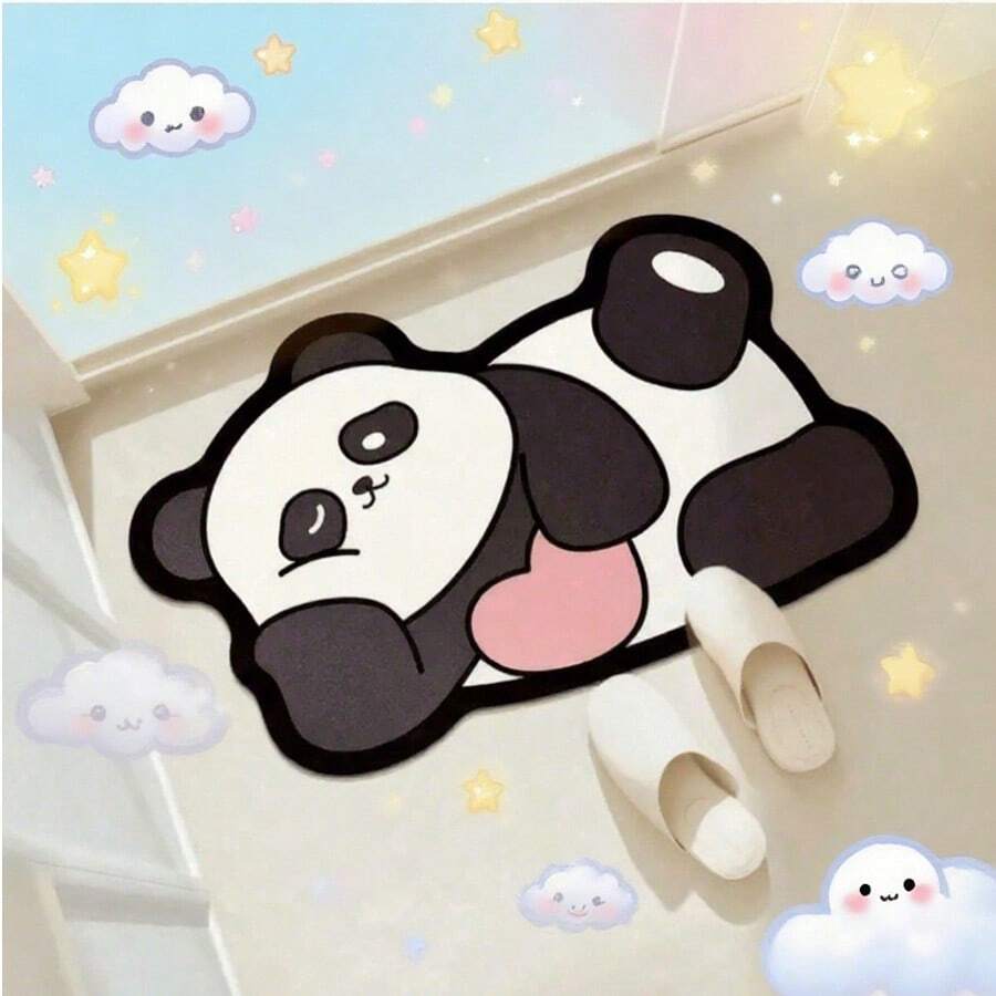 复活节装饰门垫/耐磨/易清洁/可机洗，适用于客厅、卧室、玄关、厨房、浴室、游戏室和书房。可机洗，防滑地毯，地垫，门垫，浴室地垫，卫生间地垫，防滑地垫，浴室厨房装饰厨房地毯 - 黑與白 - 查看 1