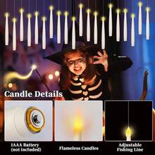 10er Pack, 20er Pack hängende flammenloses Kerzen Dekorations Licht, mit Dimmer Fernbedienung, geeignet für Geburtstagsfeiern, Zusammenkünfte, Hochzeiten und andere Dekorationen, exklusiv für Halloween und Weihnachten (ohne Batterien) Halloween Dekorations Licht Heim Dekoration Party Dekoration Halloween Dekoration Raum Dekoration Halloween Garten Dekoration als Geschenk Fairy