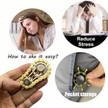 这款神奇的小型旋转指尖玩具，1个自行车链轮旋转玩具，在压力大的时候非常实用，金属链轮旋转指尖玩具，非常酷炫有趣，链齿飞轮链轮，缓解压力焦虑的旋转玩具，圣诞节，圣诞礼物，圣诞袜填充物，男士礼物创意，男士礼物