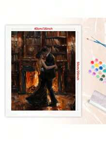 Paint By Number For Adults Beginner, DIY Gift Canvas Painting Kits,A Pair Of Lovers Are Dancing Oil Painting Kit, DIY Paint Adult Crafts For Gift Home Wall 16x20inch