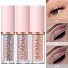 3Pcs Glitter Eyeliner Set Long-Lasting Shiny Waterproof Colored, Easy To Color Eyeliner Without Mudging Fast-Drying Long-Lasting Eye Makeup 3-Colors