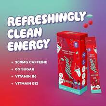 BREEZEBERRY Energy Sticks |   Energy Drink Powder |   200mg Caffeine |   Pre Workout Performance With Antioxidants |   On-The-Go Drink Mix |   Biotin, B Vitamins |   Zero Sugar |   5 Calories |   10 Pack