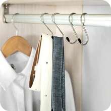 4 件/批 S 形挂钩 不锈钢衣架扣架 适用于衣服 锅碗瓢盆 厨房挂钩扣架 - 彩色 - 查看 2