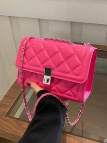 Fashion Solid Color Quilted Square Chain Shoulder Bag, Versatile Flap Banquet Bag New Lightweight Handbag & Purse, Daily Commuting Messenger Bag For White Collar And Student, Casual Mobile Phone Coin Crossbody Bags.Christmas,Christmas Gifts,Gifts For Women,Crossbody Bags For Women,Purses,Purses And Bags Women,Makeup Bag,Bags For Women,Shoulder Bag,Carteras Para Mujer,Christmas Bags,Carteras Para Mujer,Mom Gifts,Makeup Bag,Personalized Gifts,Teacher Gifts,Teacher Christmas Gifts,Totes Bags For Women,Purses And Bags Women,Purses And Bags,Bolsas Elegantes Para Mujer,Carteras Para Mujer,Purses For Women,Cartera Para Mujer Elegante - 白色 - 查看 8