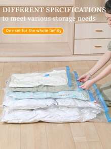 10/20Pack Extra Large Vacuum Storage Bags 40"X60" With Hand Pump, Airtight Compression, Dust & Moisture Resistant, Zip Closure, No Electricity Needed, Multipurpose Plastic Bags For Clothing, Bedding, Dorms, Moving