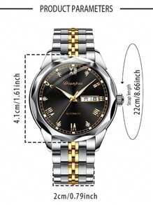 Dianpai Business Atmosphere Men's Fully Automatic Mechanical Watch, Night Light Calendar Multifunctional Watch, Ideal Gift For Valentine's Day