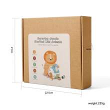 Juguete de peluche con forma de casa de dibujos animados, juguete táctil y visual para bebés, juguete educativo para reconocimiento de colores y cognición animal, juguete calmante para bebés, ayuda a ejercitar el movimiento de la mano del bebé, gran regalo para Navidad, Halloween, cumpleaños