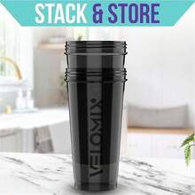2 Pack 28oz Fitness Shaker Bottles With Stainless Steel Whisk Balls, Leakproof Protein Mixer Cup For Gym Workout School Travel, Includes Cleaning Brush & Wide Mouth Design For Easy Mixing - 9) Black Set - 查看 6