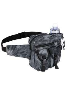 Men's Waist Bag, Waterproof Nylon Hiking Water Bottle Bag, Mobile Phone Bag, Outdoor Sports Waist Bag Chest Bag, Hunting Waist Bag, Wear-Resistant Travel Waist Bag