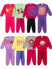4-Piece Sweatshirt Kit For Girls Winter 2 Blouses + 2 Trousers Children's Set For Girls Ready For Delivery - Nhiều màu - Xem 5