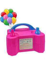 1 件粉色电动气泵，双孔充气泵，电动鼓风机，适用于派对和婚礼气球装饰 - 查看 9