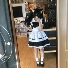 1 قطعة من المريلة المطرزة ذات الياقة بيتر بان القابلة للإزالة والزخرفة بالفيونكة الأنيقة، مناسبة لفستان خادمة لوليتا مع تنورة مكشكشة، زي هالوين، فستان حفلة - متعدد الألوان - مشاهدة 6