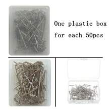 50pcs/Lot T Pins For Craft Jewelry Knitting Sewing Crafting T-Pins  For Holding Wigs Display In Canvas Head