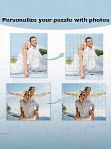 Customized Photo Puzzle Frame, DIY Wooden Frame Puzzle, Personalized Gift, Upload Your Own Photos To Create Portraits, Home Decor And Memorabilia, Commemorative Gift For Friends, Anniversary Gift - Multicolor - View 6