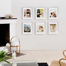 Picture Frame Set Of 5, Display Pictures 8.5x11 With Mat Or 12x16 Without, Multi Photo Frames Collage For Wall Display - Bạc - Xem 2