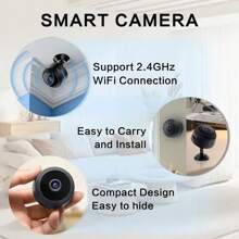 Cámara de seguridad resolución de 2MP visión nocturna Mini Cámara A9 - Negro - Ver 3